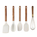 5-Piece Wooden Cooking Set with Heads, Stylish & Durable Kitchen Tools
