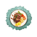 24*12.6in Round Charger Plates Plastic Reef Plate Banquet Dinner Tableware Deco